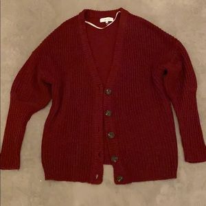 Oversized chunky knit cardigan, small